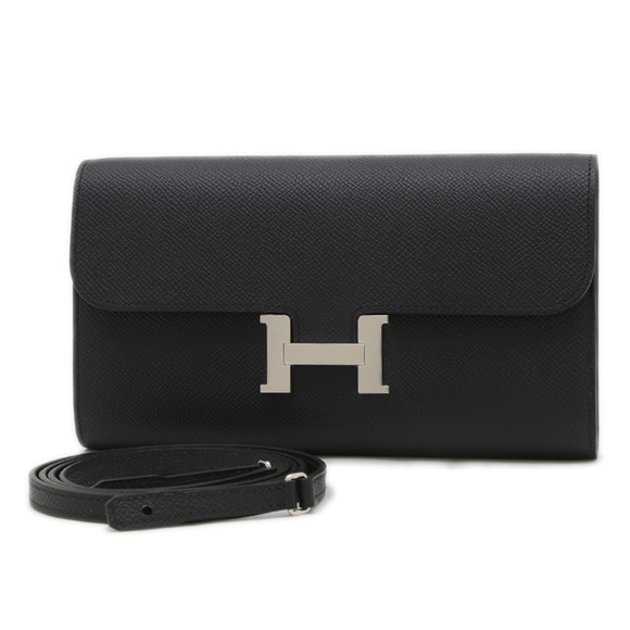 Hermes Hermès Constance To Go Shoulder Bag, Epsom, Black, Silver Hardware, K ... - Picture 1 of 7